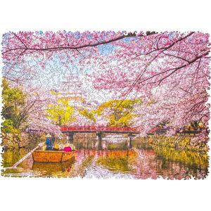 UNIDRAGON Houten Puzzel Voor Volwassenen Woosaic - Sakura - 500 stukjes - King Size 31x44 cm