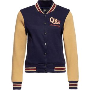 Queen Kerosin Wonder Woman College Jas Beige & Blauw - XXL