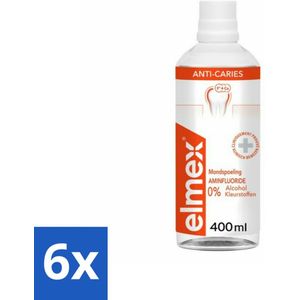 Elmex – Mondspoeling – Anti-Cariës – 400 ml - Voordeelverpakking - 6 stuks