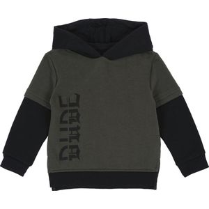 Khaki capuchonsweater 2-3 jaar 98 cm