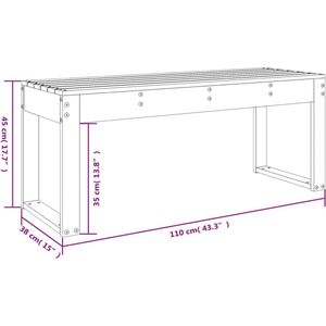 vidaXL - Tuinbank - 110x38x45 - cm - massief - douglashout