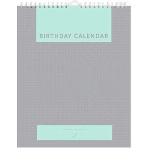 A-Journal Verjaardagskalender - Grijs groen
