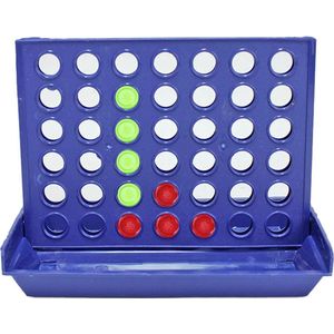 Bingo Vier op een rij - blauw/rood/groen - reisspel