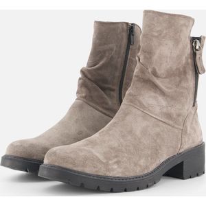 Feyn Joe Enkellaarsjes taupe Suede - Maat 39