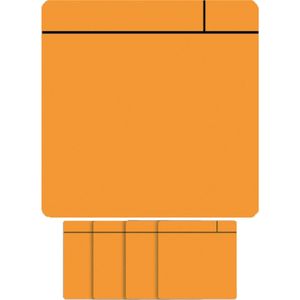 Magneet scrum 75mmx75mm oranje | Blister a 5 stuk