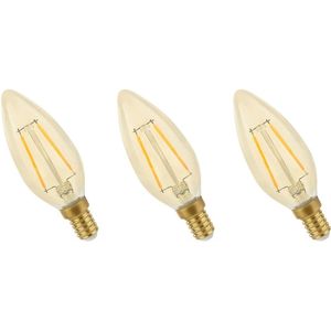 Spectrum - LED Lamp - Warm Wit - E14 - 2W - 230V - 260 Lumen - Set van 3