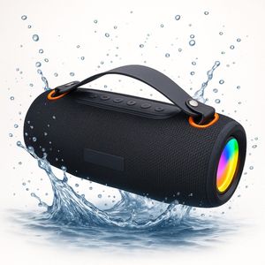 SyncGear Bluetooth Speaker 30W – Draagbare Draadloze Speaker met RGB Lichtshow - FM Radio - IPX6 Waterdicht - Kleur: Zwart