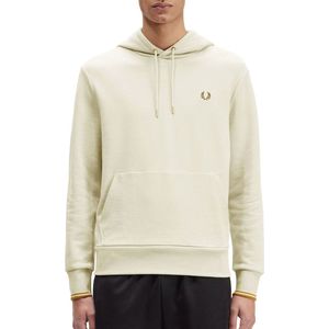 Fred Perry Tipped Hooded Sweatshirt Truien & Vesten Heren - Sweater - Hoodie - Vest- Beige - Maat XXL