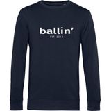Heren Sweaters met Ballin Est. 2013 Basic Sweater Print - Blauw - Maat 3XL