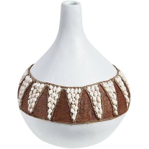 Beliani SIMPANG - Decoratieve vaas - Wit - Terracotta