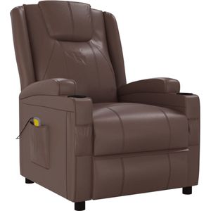 vidaXL - Massagestoel - kunstleer - bruin