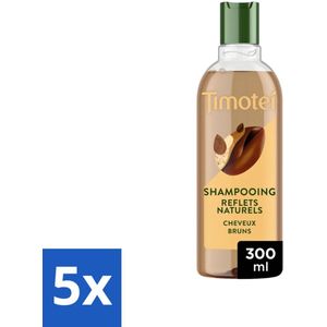 5 x Timotei - Shampoo - Intens Bruin - 300 ml - Haarverzorging - Haar Glans - Haar Kleur - Timotei