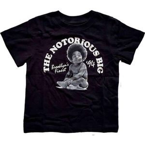 Biggie Smalls - Baby Kinder T-shirt - 12 maanden - Zwart