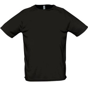 SOLS Heren Sportief T-Shirt met korte mouwen Performance (Zwart)