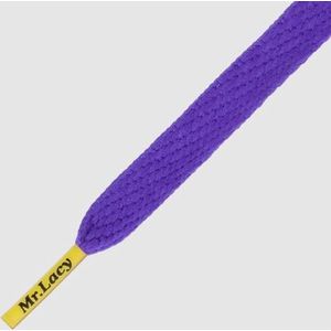 10 mm x 130 cm Plat Violet  / Geel - Colored Tips - Mr.Lacy Sneaker veters
