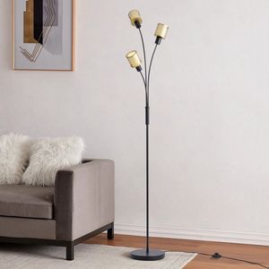 Minimalistische staande lamp, 3-lichts - Guld