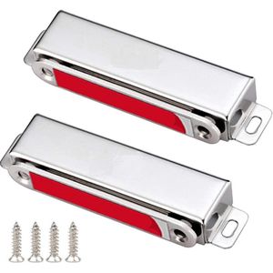 Magneetsnappers Voor Kastdeuren-Roestvrijstalen Deursluiter-Magnetische Deursnapper-2 Stuk-Zilver