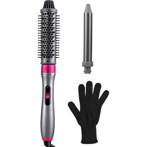 JVJH Krultang Stijltang en krultang Krultang 2 in 1 Keramische coating, verwisselbare kamkop van 38 mm