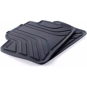 Rubberen Automatten Achterzijde voor BMW 3 Serie (F30/F31), 4 Serie Gran Coupé (F36) & M3 (F80) - Tweedelig - Slijtvast - Incl. LCI - Zwart - Thermoplastische Elastomeren