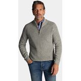 NZA - Grijze - Katoenen Half Zip Trui