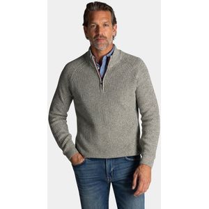NZA - Grijze - Katoenen Half Zip Trui