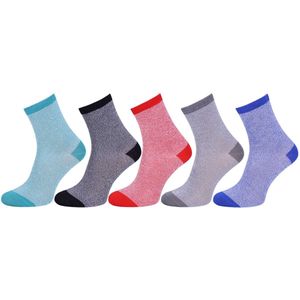 5 paar kleurrijke, gemêleerde OEKO-TEX sokken