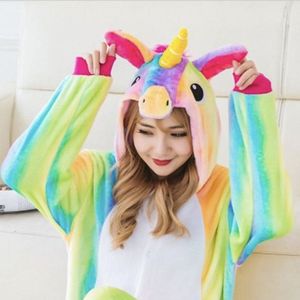 Unicorn Eenhoorn Regenboog - Roze - onesie maat 98/104 - Dieren – Verkleedkleren - kinderen - jongens - meisjes - Huispak
