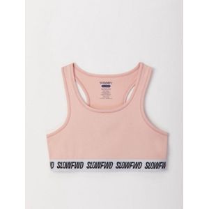 Woody - Topje SLOWFWD - lichtroze - Maat XS - 14 jaar