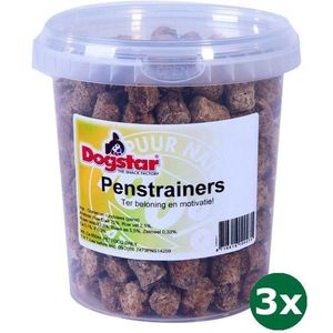 3x850 ml Dogstar penstrainers hondensnack