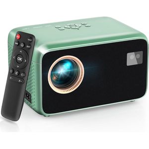 DailySupplies® Mini Beamer - Film Projector met Bluetooth - Draagbare Beamer - 4K Kwaliteit - Groen met zwart