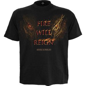 Spiral House Of The Dragon - Hod 2 - Fire Will Reign Heren T-shirt - XL - Zwart