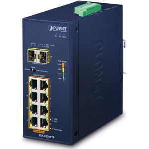 8-poorts Gigabit Ethernet Switch – Netwerkswitch – PoE Switch – 8-poorts PoE+ – Indoor Switch – 2 SFP Poorten – IEEE 802.3at PoE+ Ondersteuning – Compacte Behuizing