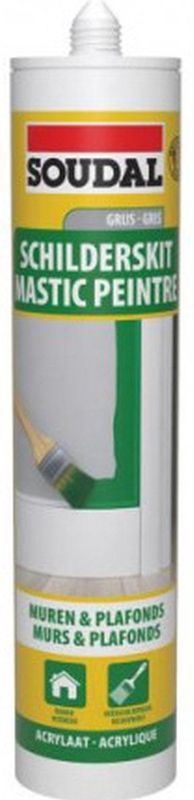 Soudal - S-AK - Acrylaat Schilderskit - Grijs - 300 ml