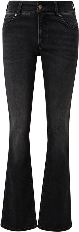 QS - Catie - Jeans - Zwart - Bootcut - Mid Waist