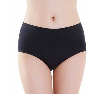 Menstruatie Ondergoed Menstruatie slip 4-laags ondergoed- Hoge Taille High Waist Corrigerend Slip Maat M Zwarte ondergoed Zwarte slip Period Underwear Incontinentie Zero Waste- menstruatie- menstruatie onderbroekje