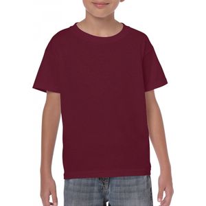 T-shirt Kind 3/4 years (XS) Gildan Ronde hals Korte mouw Maroon (x72) 100% Katoen