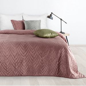Oneiro’s luxe LUIZ /type 6/ Beddensprei Roze - 170x210 cm – bedsprei 2 persoons - roze – beddengoed – slaapkamer – spreien – dekens – wonen – slapen