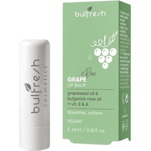 Bulfresh - Lip balsam druif en roos 5 ml (lipstick uitvoering)