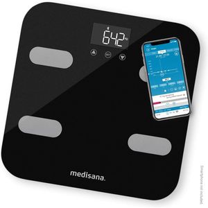 Lichaamsanalyseweegschaal tot 180 kg met W-LAN en Bluetooth - Meet lichaamsvet, lichaamswater, spiermassa en botgewicht