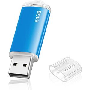 USB Stick 64 GB Blauw – Betrouwbare Gegevensopslag voor Al je Apparaten