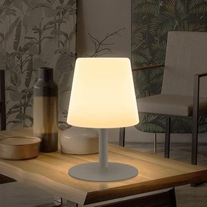 Tafellamp met accu voor buiten - draadloze lamp dimbaar USB-oplaadbaar - bedlampje voor slaapkamer woonkamer - grijs