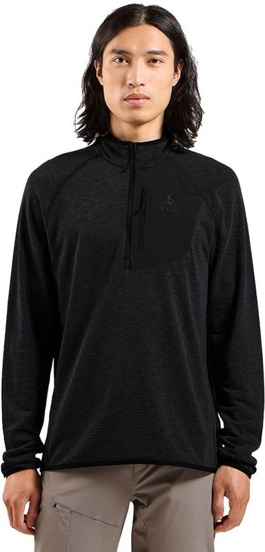 Odlo Ascent Sweatshirt Met Halve Rits Zwart XL Man
