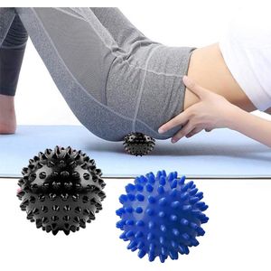 Massagebal Fasciabal - Hoge druk acupressuurbal - Vaardigheidsegelbal - Stekelige massagebal hard - Massagebal met knop voor achterbenen voeten handen - 2 stuks