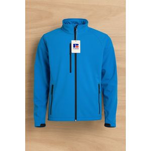 Russell Softshell Jas – Blauw – Maat XS – Winddicht & Ademend