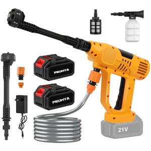 Hogedruk Waterkanon 65Bar Draadloze 6-in-1 Spuitpistool - 20000mAh Auto Wasmachine & Tuin Schoonmaak - Compatibel met Makita 18V - Inclusief 2x Accu + Oplader