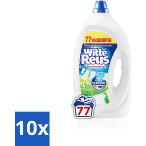 10 x Witte Reus - Vloeibaar Wasmiddel - Witte Was - 77 Wasbeurten - Witte Was - Vlekken Verwijderen - Vloeibaar Wasmiddel - Waskracht - Was Vanaf 20°C