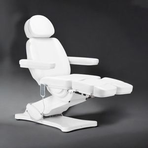 Elektrische behandelstoel Wit (3 motoren) pedicure Behandelstoel - met afstandsbediening - wit - behandelstoel