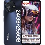 OSCAL Tiger 12 - Smartphone - Grijs - 5000mAh - 24GB RAM - 256GB ROM - 6.78 Inch - 64MP - Android 13 - GPS - 4G Dual SIM