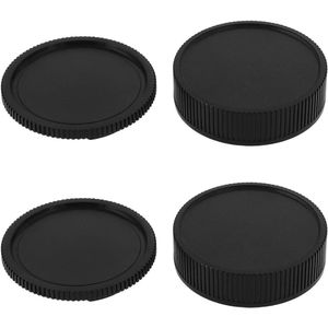 Allecto Plus - Camera accessoires set voor Leica R Mount camera - 2 delig - Zwart - Beschermkap voor lens en body