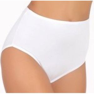 Hoge Taille Slips - 95% Katoen - Ondergoed Dames - 3XL - Wit - 6 Stuk